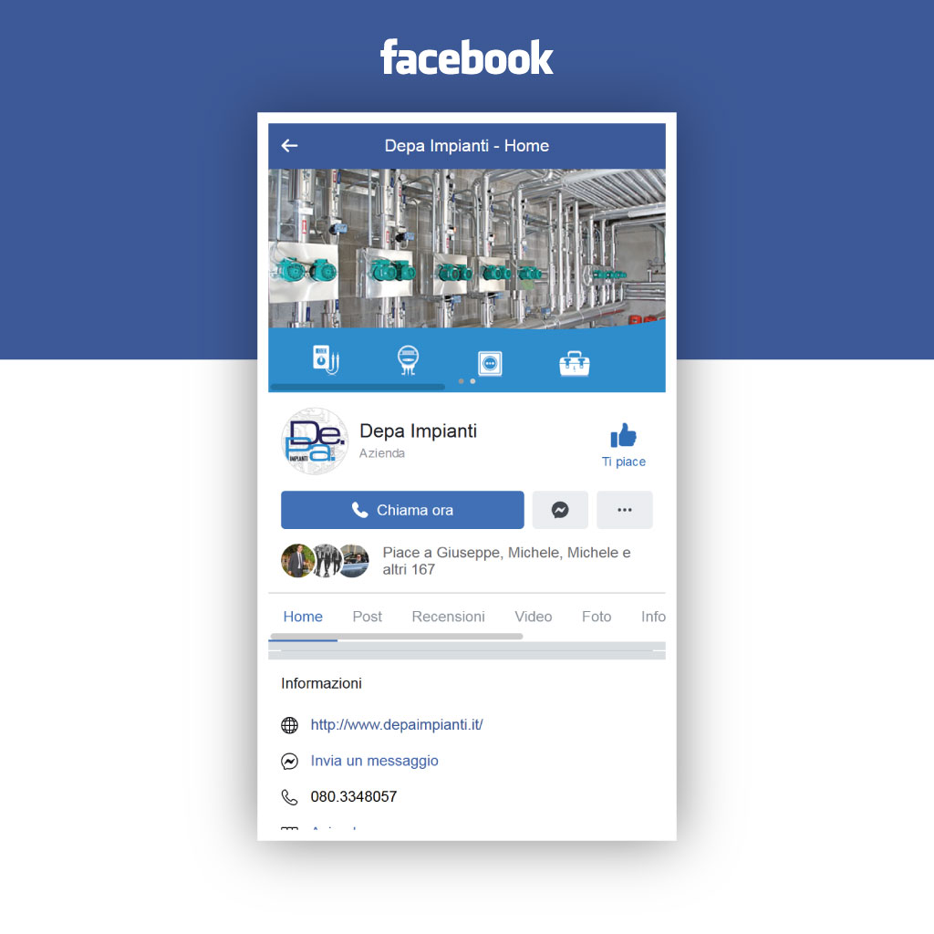 Pagina Facebook Depa Impianti