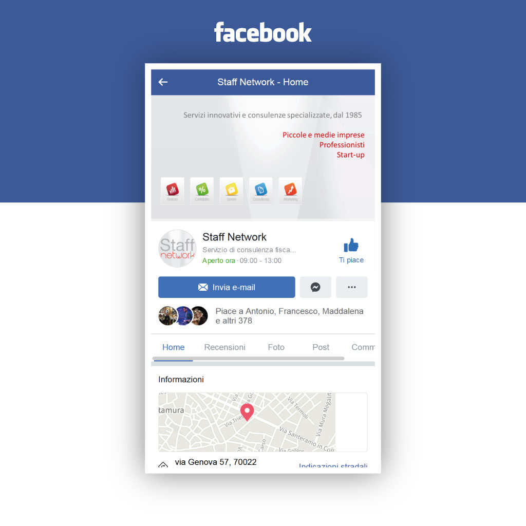 Pagina Facebook Staff Network