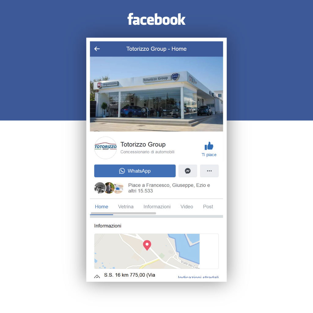 Pagina Facebook Totorizzo Group